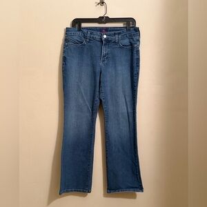 NYDJ Bootcut Jeans Size 12p petite Blue Lift Tuck Stretch Denim Flare Leg